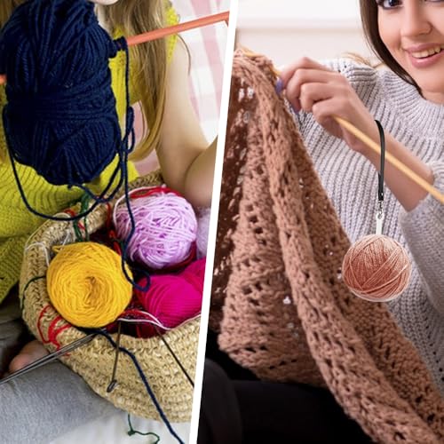Image of Yarn Storage Bags Crochet Bag Organizer Wrist Yarn Holder for Crochet Accessories