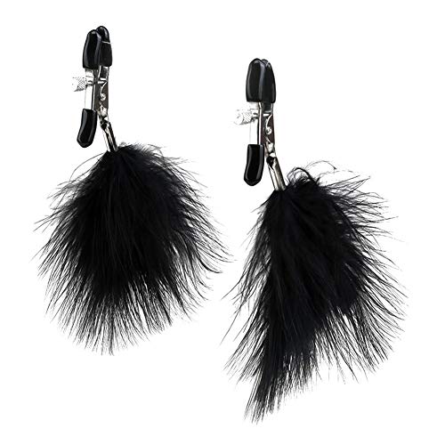 Gofeibao Bondage Pinzas para Pezones La esclavitud de la mordaza La esclavitud Juguetes Juguetes para Adultos Abrazaderas de pezón para Mujeres con Cadena Black