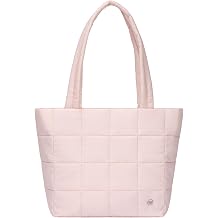 WESTBRONCO Puffer Tote Bags for Women Puffy Quilted Purse Nylon Shoulder Bag and Handbags with Laptop Compartment
