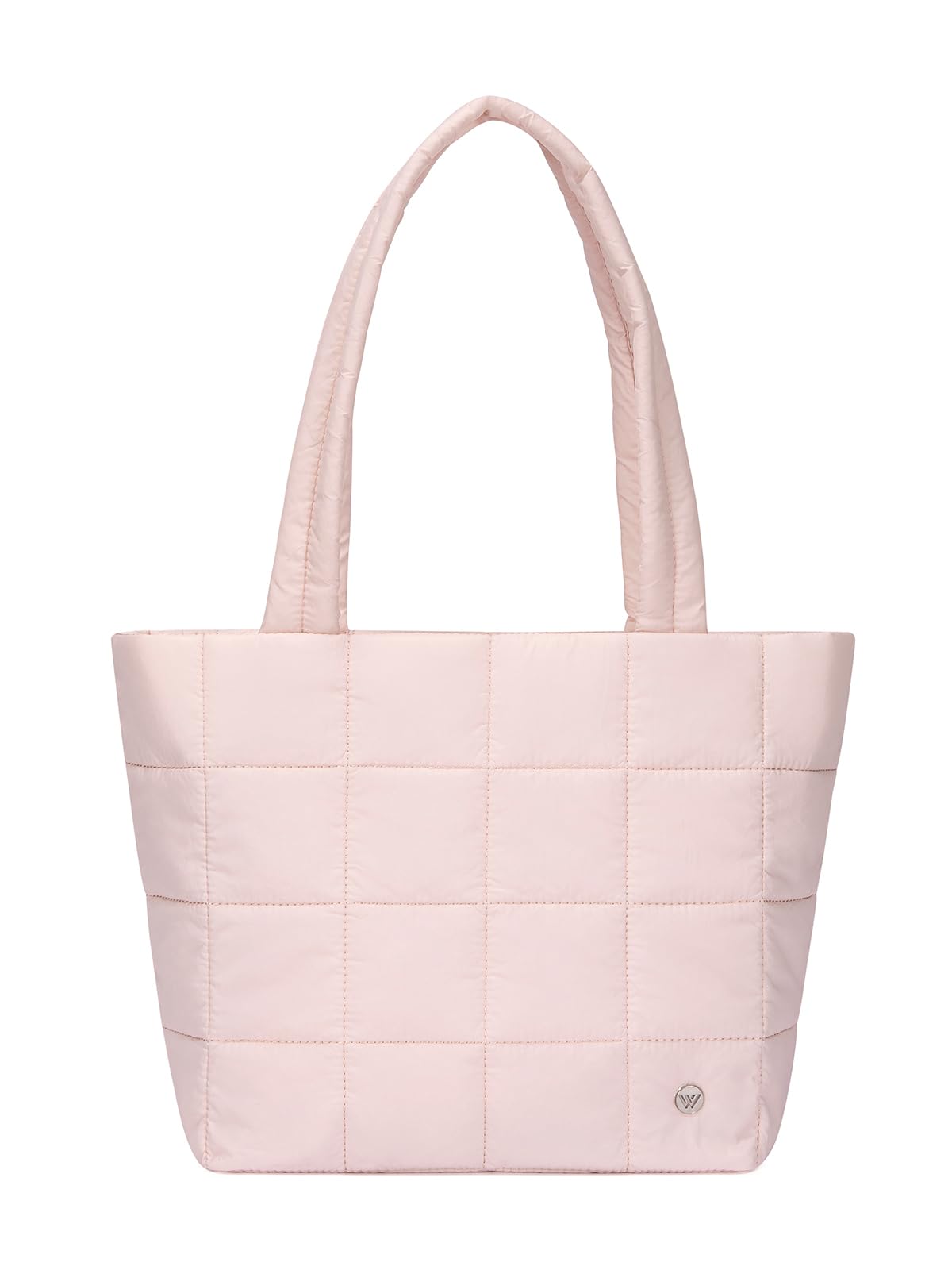 WESTBRONCO Puffer Tote Bags for Women Puffy Quilted Purse Nylon Shoulder Bag and Handbags with Laptop Compartment