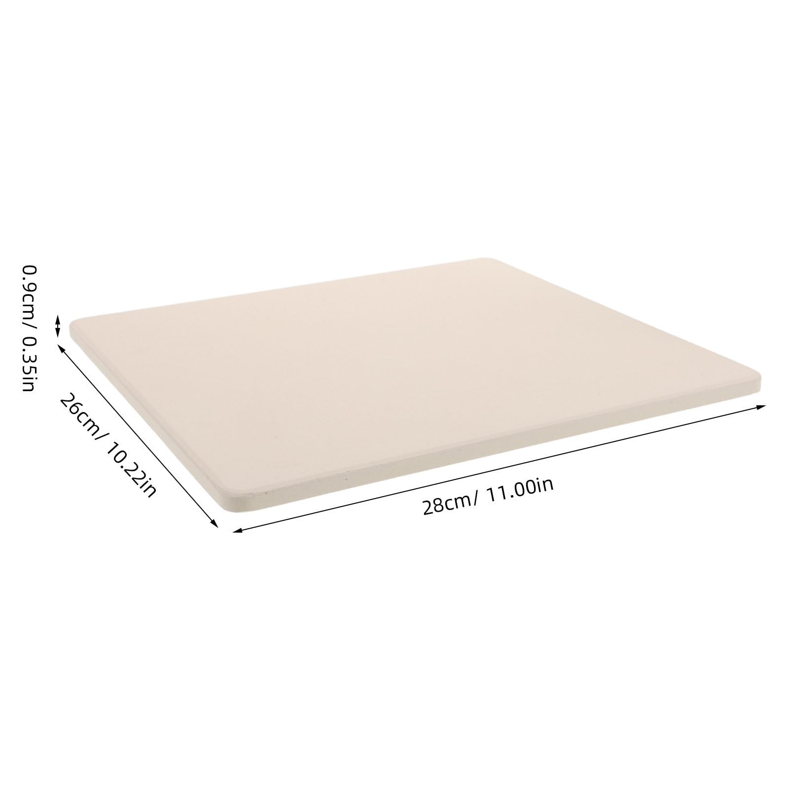Gatuida Pietra Refrattaria Rettangolare per Pizza in Cordierite Beige, Resistente alle Crepe Efficiente Mantenimento del Calore per Cucina Domestica e Grill