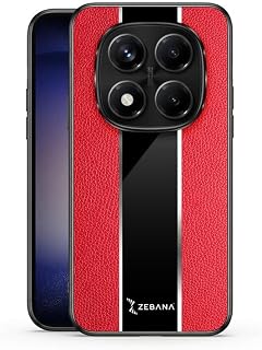 Zebana Xiaomi Redmi Note 14 Pro ile Uyumlu Kılıf Zebana Premium Deri Kılıf Kırmızı