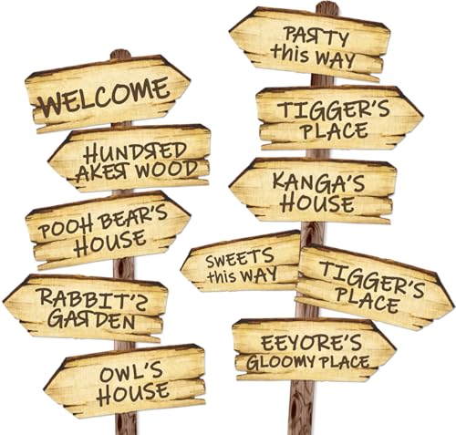 Image of Baby Shower Decorations 11PCS Arrow Party Signs Birthday Decor Double Sided Sign for Oh Baby Party