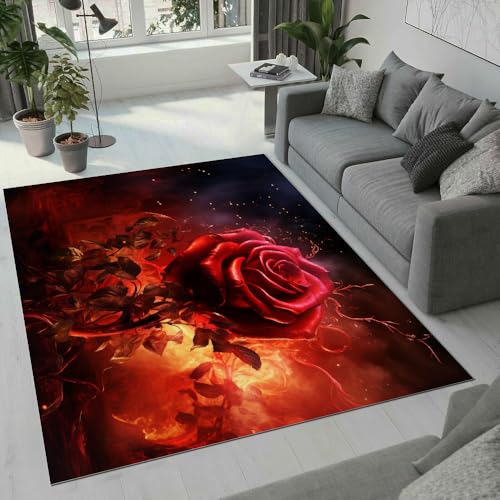 Tapete Decorativo con Diseño de Llama Brillante 3x5ft miniatura 3