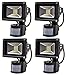 Produktbild Leetop 20 W 30 W 50 W 80 W LED-Strahler mit Bewegungsmelder und Dämmerungsschalter 4pcs Bianco Caldo:20w