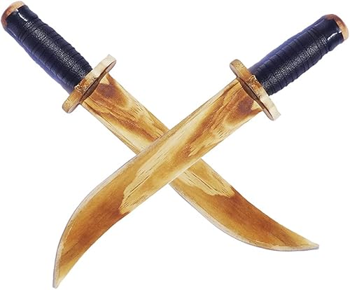 Miniatura 2 de Cuchillo de madera para Halloween, 2 piezas, no afilado, no dañará el cuchillo falso adecuado para juegos al aire libre