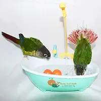 Banheira para Pássaros, Banheira Automática para Papagaios Com Torneira Chuveiro para Pássaros, Banheira Para Pássaros Elétrica com Ducha