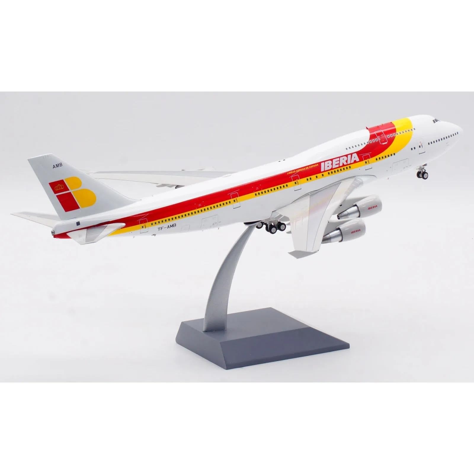 XJBTBA Samolot kolekcjonerski ze stopu 1 200 dla Iberia Airlines Boeing B747-400 odlewany samolot Model JET TF-AMB zestaw planetarny
