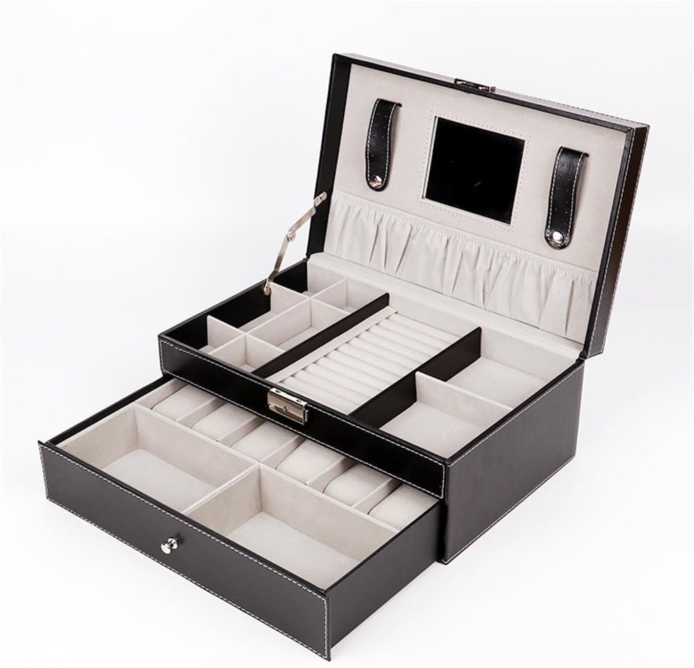 Jewelry Storage Case Jewelry Box Necklace Ring Storage Organizer Large Jewel Cabinet Gift Case 32x20x8cm Ring Holder