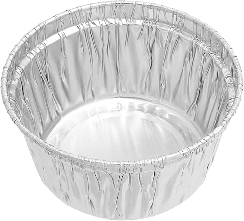 Miniatura 2 de Restaurantware Foil Lux - Tazas de crema Brulee de 4 onzas, 100 moldes desechables congelables, tapas planas se venden por separado, tazas de