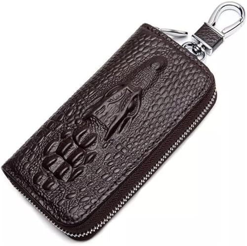 Leather Case Men's Genuine Leather Zipper Key Case(B)