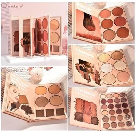 GELATO BEAUTY Multipurpose 4 in 1 makeup book Eyeshadow Highlighter all in one makeup book palette (4 in 1)