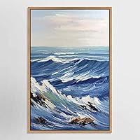 SIGNWIN Framed Canvas Wall Art Sunrise on Ocean Canvas Prints Home Artwork Decoration for Living Room,Bedroom - 16