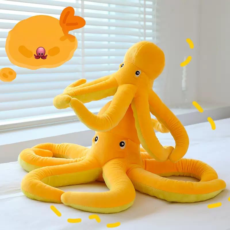 Djungelskog 50cm/20inch Octopus Plush, Octopus Plush Stuffed Animal – Soft Giant Kawaii Octopus Toy for Kids & Adults, Cute Ocean Animal Pillow for Bed, Couch, Birthday Gift (50cm/20inch)
