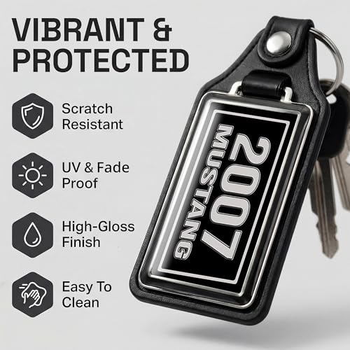 Image of Brotherhood Car Key Chain for Mustang - Classic Models Keychain for Men and Women Gift Key Ring