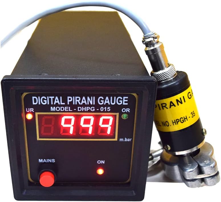 High Vaccum Accurate Digital Pirani Gauge| Micron Gauge hvacAlong with Calibration Certificate for Industrial Vacuum Applications,pharmaceuticals by Instrukart