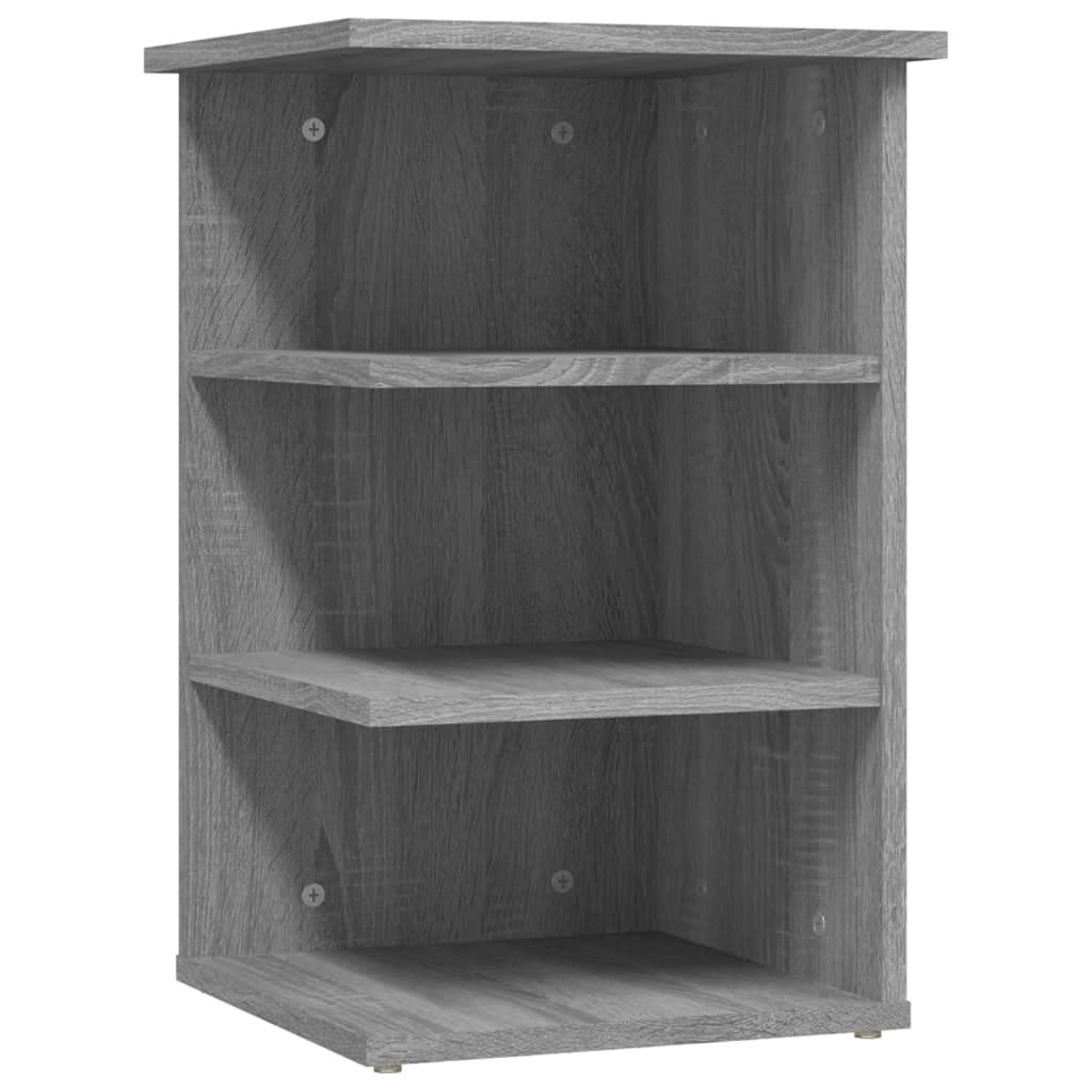 Mobiletto Laterale Grigio Sonoma 35x35x55 cm Legno Multistrato | Armadietto versatile con 3 scomparti per soggiorno o camera da letto, superficie facile da pulire con panno umido.