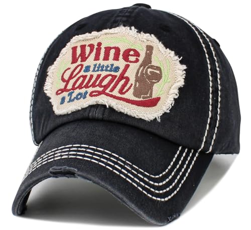 Image of Vacation Beach Camping Womens Baseball Cap Distressed Vintage Unconstructed Embroidered Patch Hat