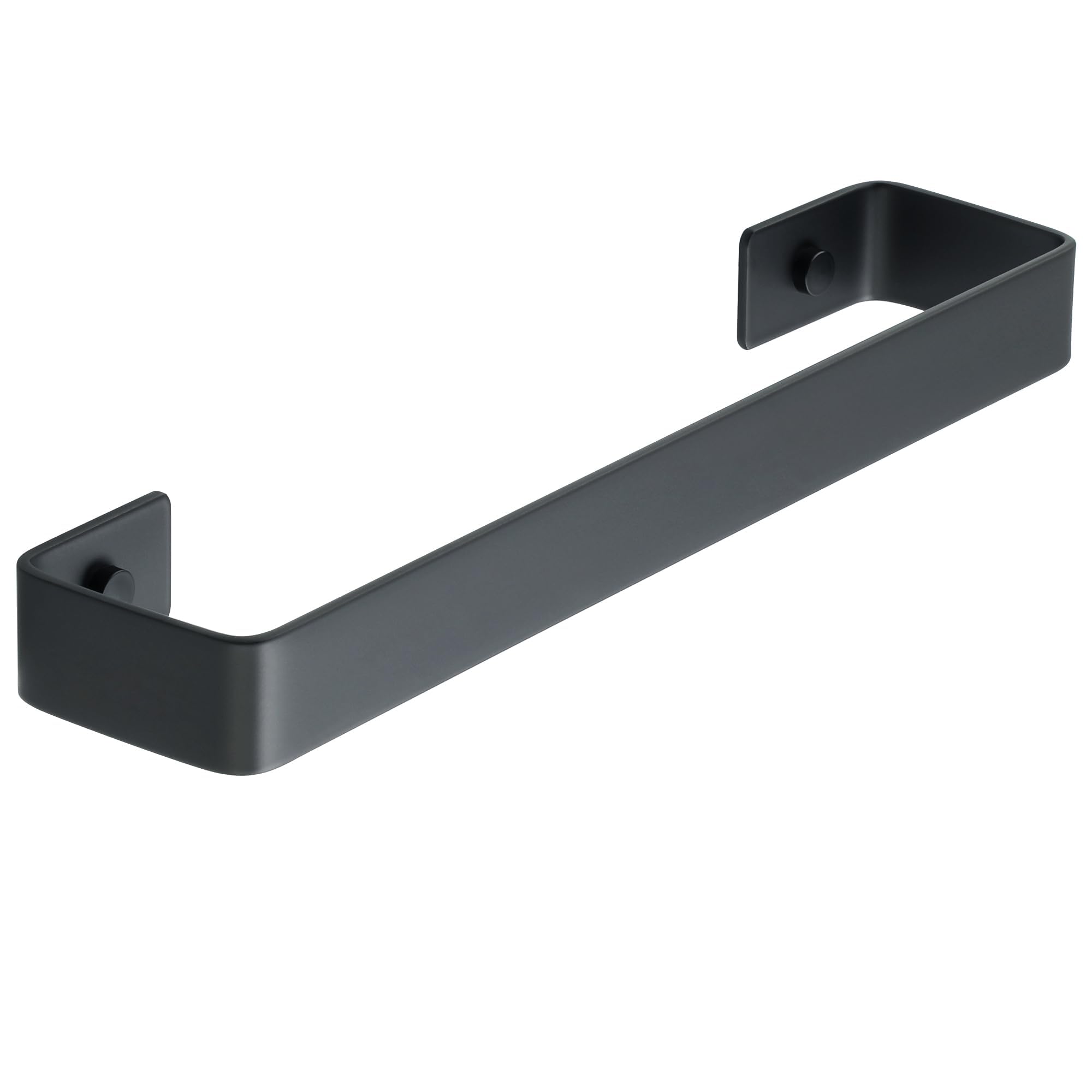 Mooche Black Towel Rail Wall Mounted, Hand Towel Holder, SUS304 Stainless Steel Matte Black Small Towel Bar, Multi-Function Towel Rack for Bathrooms, Living Rooms, Balconies, Bedroom, Kitchen, 30CM
