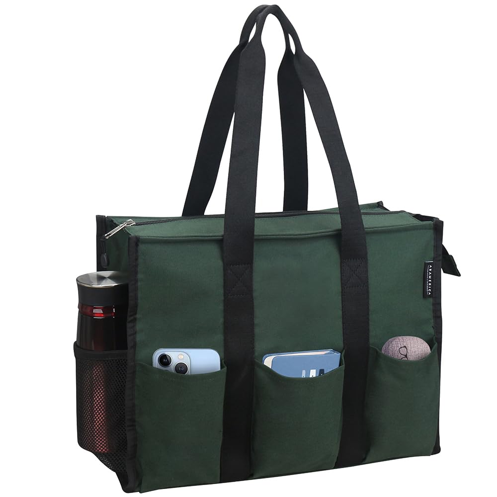 ABAMERICA Nurse Bags for Work Nursing Bag Multiple Pockets Waterproof Organizing Zip Top Clinical Bag for Nursing Students