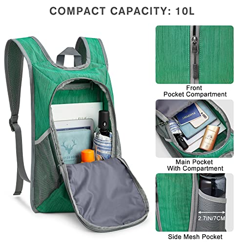 G4Free 10L Hiking Backpack Small Travel Hiking Daypack Lightweight Packable Backpack Casual Foldable Shoulder Bag #TOP2