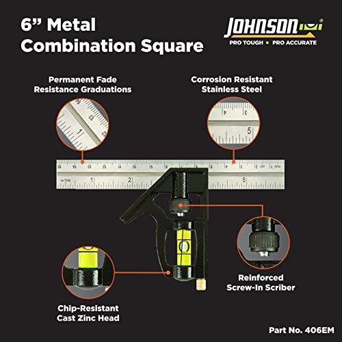 Johnson Professional Inch and Metric Combination Square #TOP21