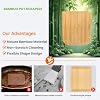 Bamboo Pan Scraper Tool (Pack of 6), Size 2.8" x 2.4" Eco-Friendly Pot Scraper,Clean Pans, Dishes, Bowls, and Plates, Removes Food Effectively Without Scratching #2