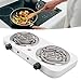 Electric Countertop Stove, 2000W Multifunctional 2 Portable Cooking Stove Electric Hot Plate Double for Home and Outdoor (110V)