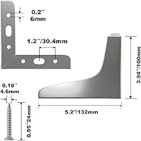 Vista 2 de FIVEPEARS Juego de 4 patas de muebles de tocador de metal cromado pulido de 4 pulgadas, patas de repuesto modernas y resistentes para muebles