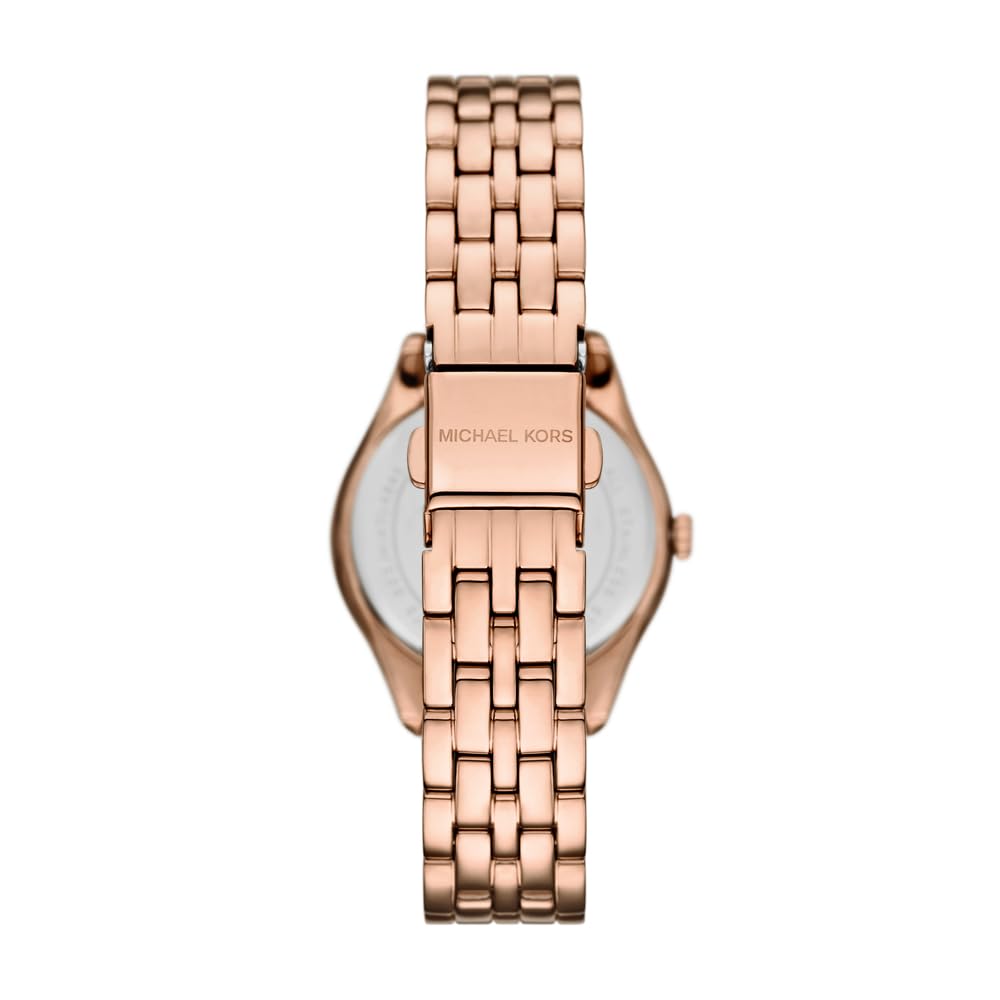 Michael Kors Reloj Harlowe para Mujer, Movimiento de Cuarzo a Tres Agujas con Correa de Acero Inoxidable o Piel