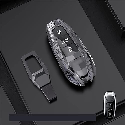 Miniatura 9 de Funda para llavero de aleación de zinc para Audi A6 A7 A8 Q8 SQ8 E-Tron S3 S6 S7 SQ7 SQ8 RS6 RS7 Q7 2018-2022