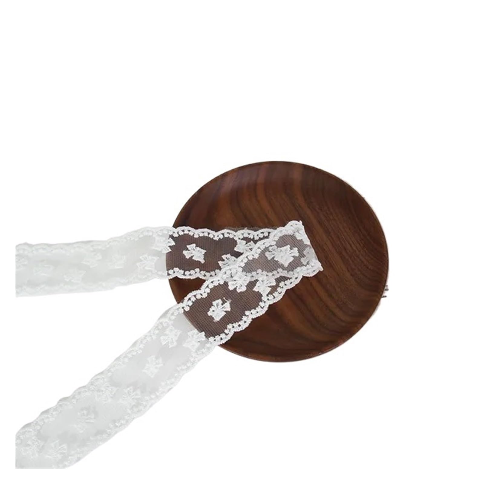 Cinta Encaje Vintage Lote de 30 yardas cinta encaje 38 mm, hermosa organza bordada for decoración vestidos, cuellos, tocados, adornos costura(White)