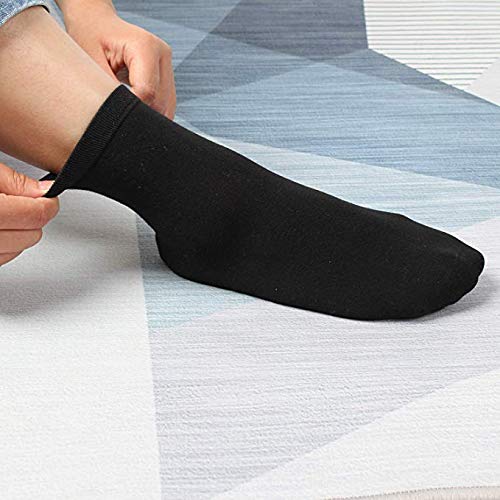 Serisimple Women Thin Bamboo Socks Crew Lightweight Above Ankle Casual Dress Sock For Ladies Bootie Trouser 5 Pairs (Black, Medium) #TOP6