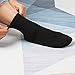 SERISIMPLE Women Thin Viscose Bamboo Socks Crew Lightweight Above Ankle Casual Dress Sock For Ladies Bootie Trouser 5 Pairs (Black, Medium)