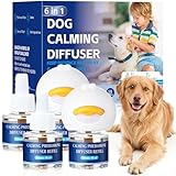 Jeweeio 6-In-1 Hund beruhigende Pheromon Diffuser (2 Stecker in + 4 Refills), Entlastung Angst, Sturm Stress & Indoor Verhalten Unterstützung, Geruchlos sichere Formel, 120 Tag