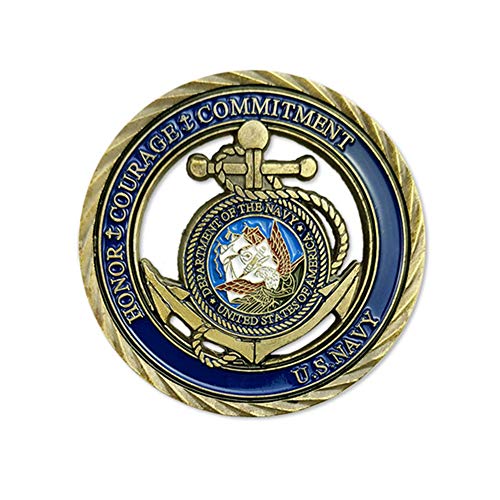 U.s. Navy Core Values Challenge Coin Collector's Medallion #TOP2