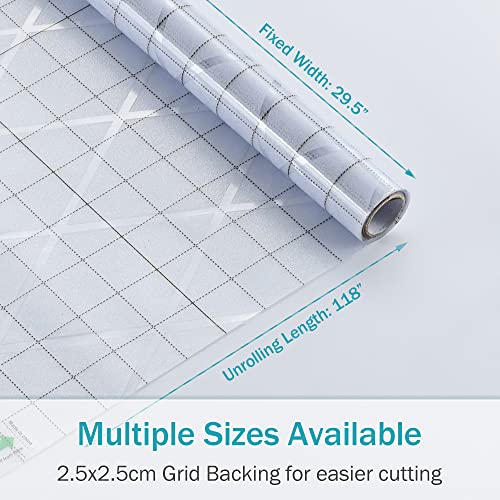 VELIMAX Lattice Frosted Window Film Window Privacy Film Static Cling Window Vinyl Opaque Glass Sticker Non Adhesive Anti-UV 29.5x118 inches