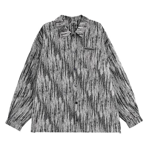 Chaqueta para hombre de teñido anudado con corte holgado informal 5