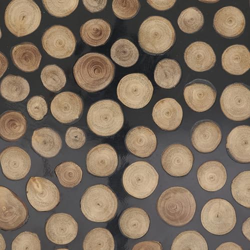 Juego de 4 platos decorativos de madera y resina SARO miniatura 4
