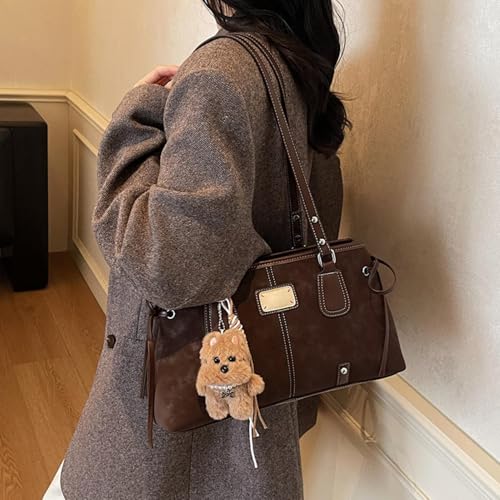 Sac à main en cuir synthétique rétro de haute qualité avec pompon