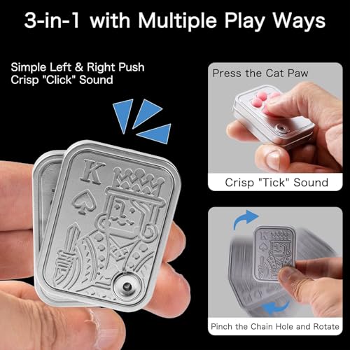Image of Stress Relief Fidget Slider for Adults, Portable Anxiety Relief Desk Toy, Smooth Sliding Poker Hands Decompression Gadget for Office Focus, Travel and Commuting