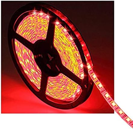 iNextStation 12V LED Light Strip IP65 Waterproof Red LED Strip Lights 16.4ft/5m Cuttable 300 SMD 2835 LED Tape Flexible Led Lights for Bedroom Outdoor Indoor Decor (Power Adapter not Included)