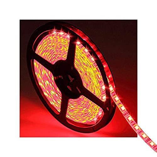 Inextstation 12V Led Light Strip Ip65 Waterproof Red Led Strip Lights 16.4Ft/5M Cuttable 300 Smd 2835 Led Tape Flexible Led Lights For Bedroom Outdoor Indoor Decor (Power Adapter Not Included) #TOP9