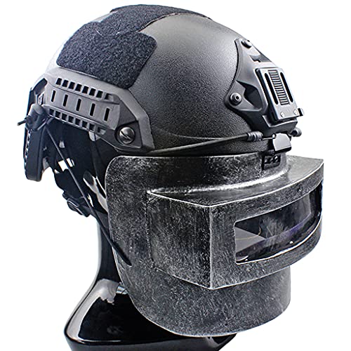 Casque tactique FAST équipement paintball airsoft avec masque acier et visière PC