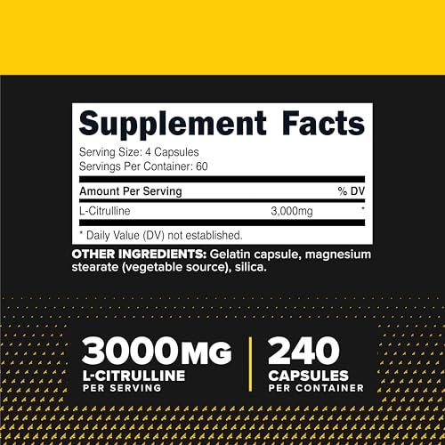 Image of Primaforce L-Citrulline 3000mg, 240 Capsules, 60 Servings