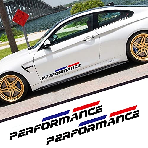 OYADM Lot de 2 autocollants à rayures colorées M pour les autocollants de décoration M Performance sur les deux côtés du corps pour (noir) Cover