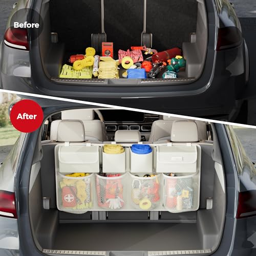 Image of SURDOCA Car Trunk Organizer, LARGE CAPACITY Car Storage Bag with 8 Pockets, 7X Upgraded Trunk Storage Organizer for Car, SUV, Truck, MPV