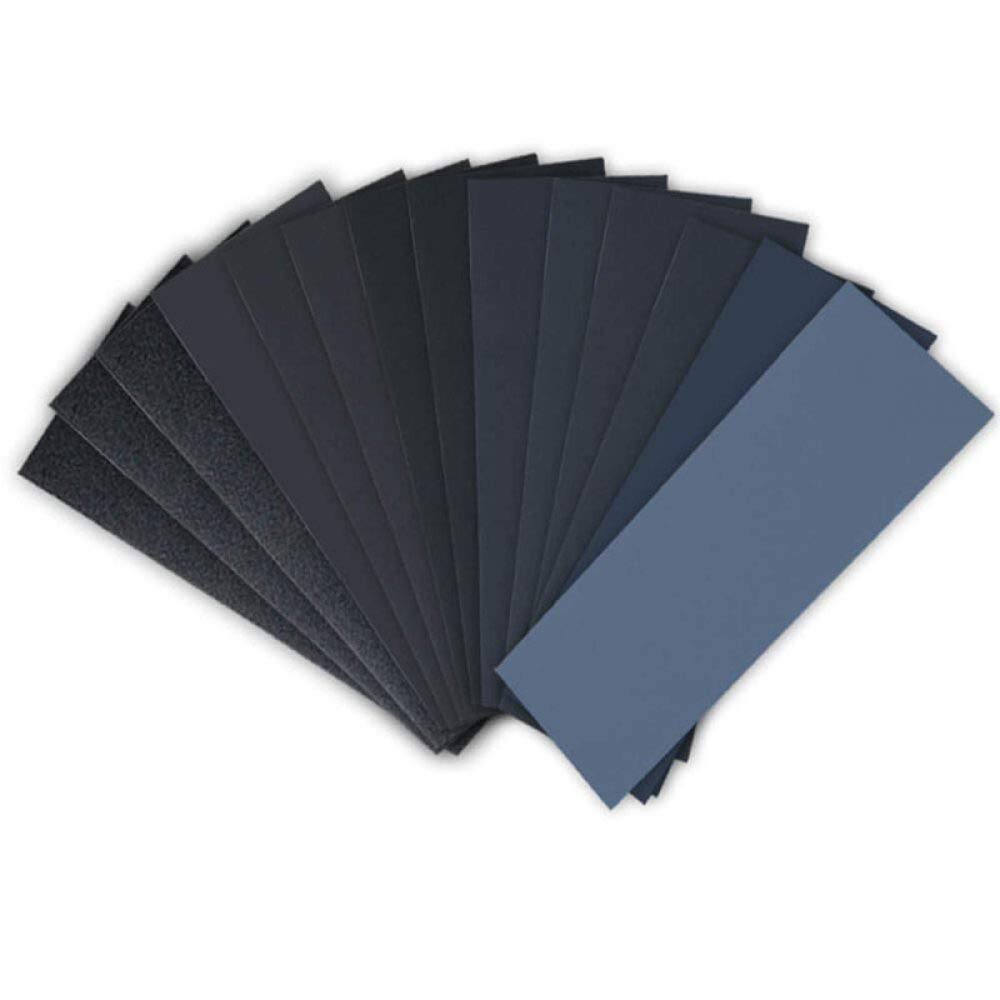 42 Feuilles Papier De Verre 120-3000 Grain | Abrasif Sec/Eau 23x9.5cm | Pour Bois, Métal, Voiture