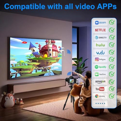 Image of Wireless HDMI Transmitter and HDMI Receiver, 165ft /50m 1080P Video /Audio Wireless Extender from Camera, MINI PC, Laptop, Set Top Box to HD TV /Projector for School, Church, Office, etc