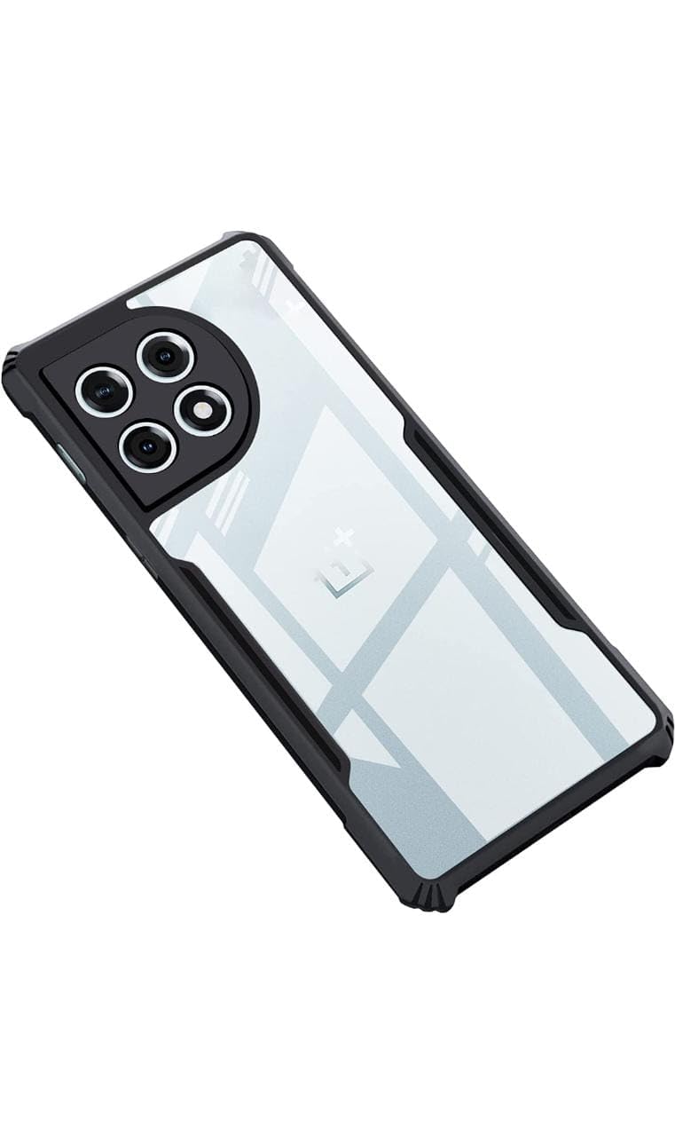 Mobile Phone Rubber Silicone Back Cover Case Compatible For Oneplus 11R, Black